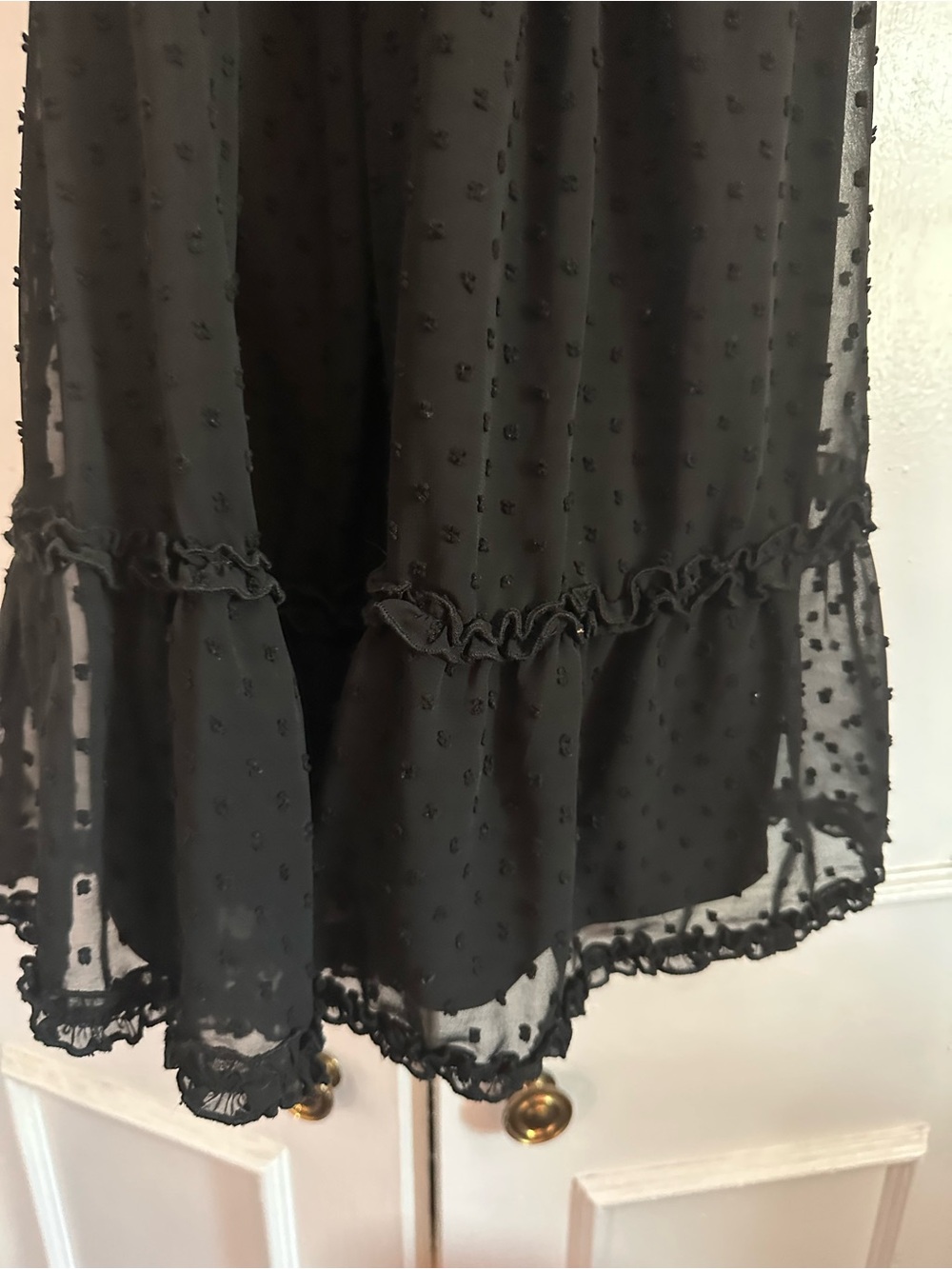mi ami Black Ruffled Neckline Top - Picture 3 of 5